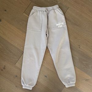 White Fox khaki gray Joggers